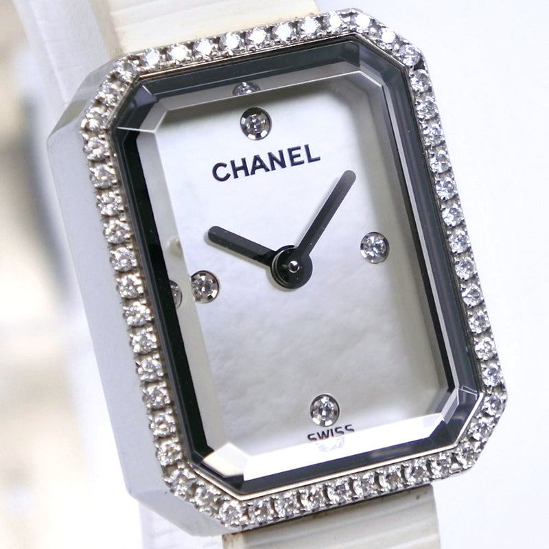 [Chanel] Chanel Premiere Diamond Besel H2433 Acero inoxidable x Cuarzo de goma Damas de la dial de carcasa blanca