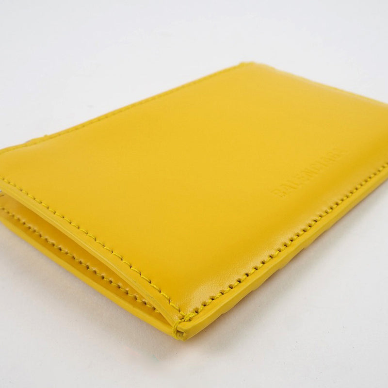 [BALENCIAGA] Balenciaga coin case 664044 Calf yellow fastener unisex S rank