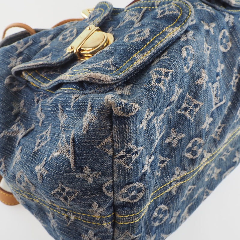 [LOUIS VUITTON] Louis Vuitton Arcard GM M95056 Monogram Denim Blue CA0076 engraved Ladies Rucksack Daypack
