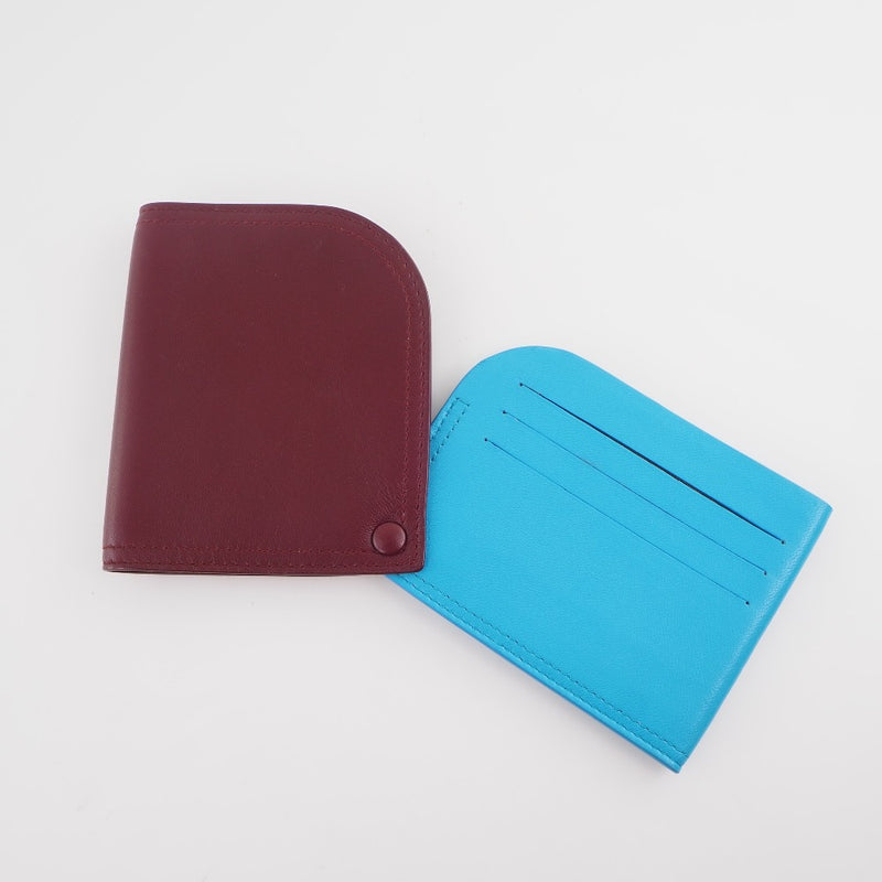 [BOTTEGAVENETA] Bottega Veneta Card Case Leather Red Open Unisex A+Rank