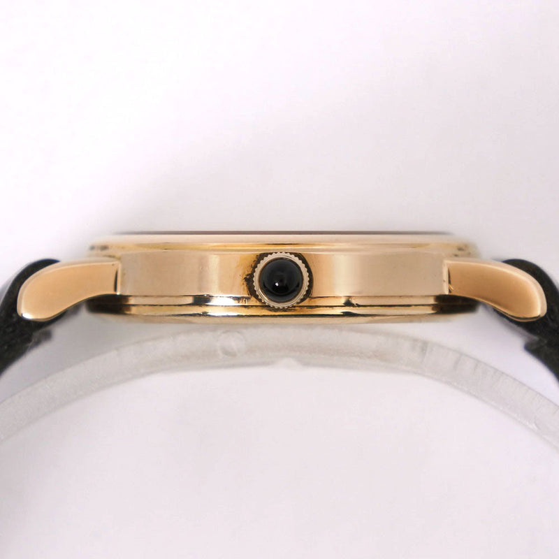 [Seiko] Seiko Credor 2340-0030 K18 Yellow Gold x Leather Gold Quartz Analog Ladies Silver Dial Watch