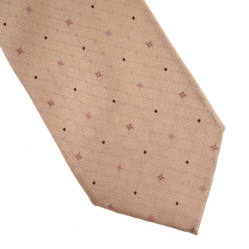 [Louis Vuitton] Luis Vuitton Silk Beige corbata para hombres