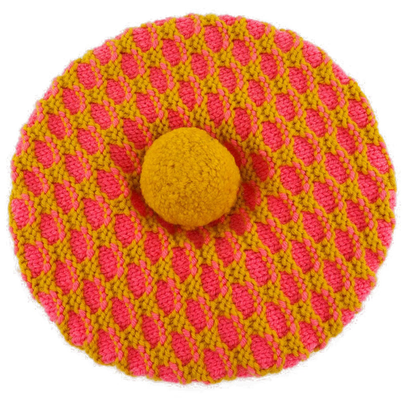 [GUCCI] Gucci 
 Knit hat beret 
 Wool Pink Knit Hat Ladies A+Rank