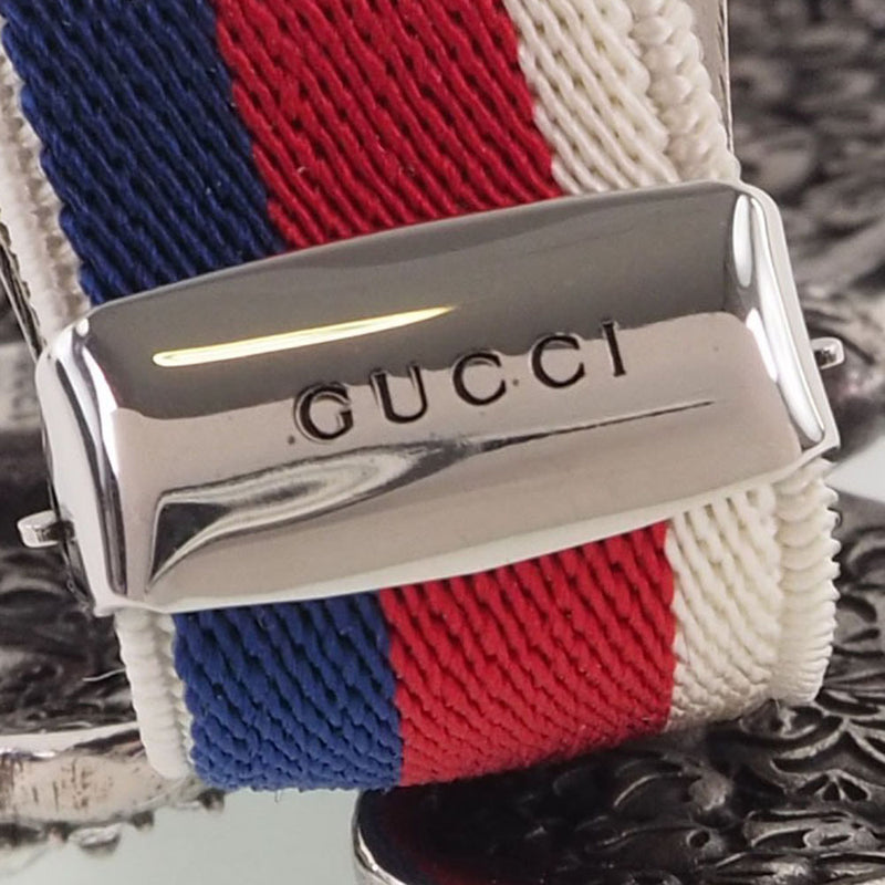 GUCCI】グッチ バタフライ 金属製×ラインストーン シルバー レディース