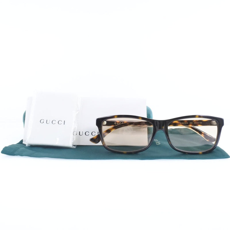 [GUCCI] Gucci Asian Fit Interlocking G Sherry Line GG0378OA 002 Plastic Tea Unisex Sunglasses A Rank