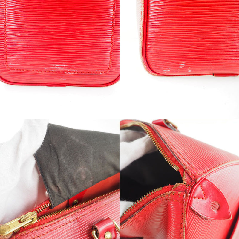 [Louis Vuitton] Louis Vuitton Speedy 25 M43017 Epirather Castillian Red Red SP1915 Handbag de Damas Grabado B-Rank