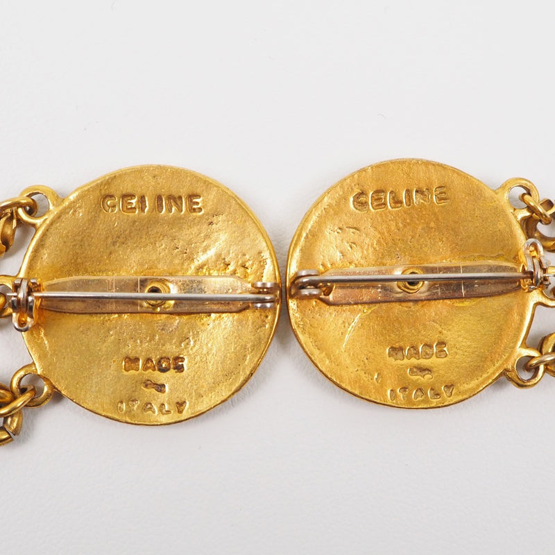 [Celine] Celine 
 Broche de cadena 
 Columna de oro vintage alrededor de 64.5 g de cadena de mujeres