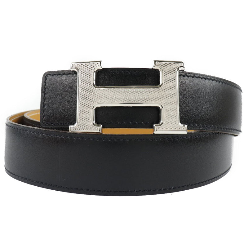 [Hermes] Hermes H Belt Giroche Caja reversible Curs de Black/Té □ G grabado en el cinturón de hombres A-rank