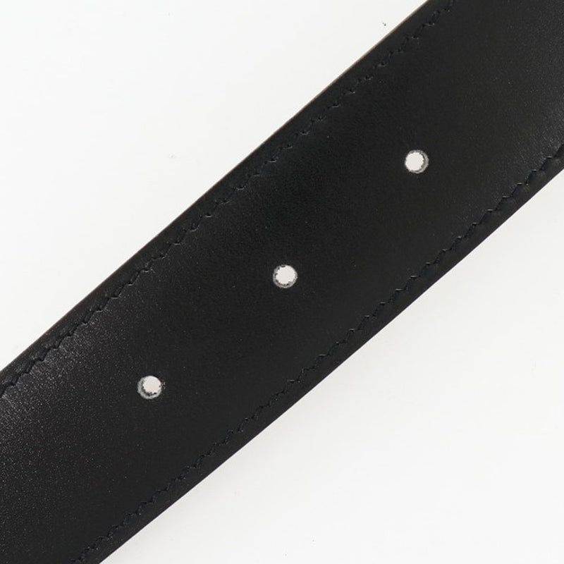 [HERMES] Hermes H Belt Giroche Reversible Box Curf Black/Tea □ G engraved Men's Belt A-Rank