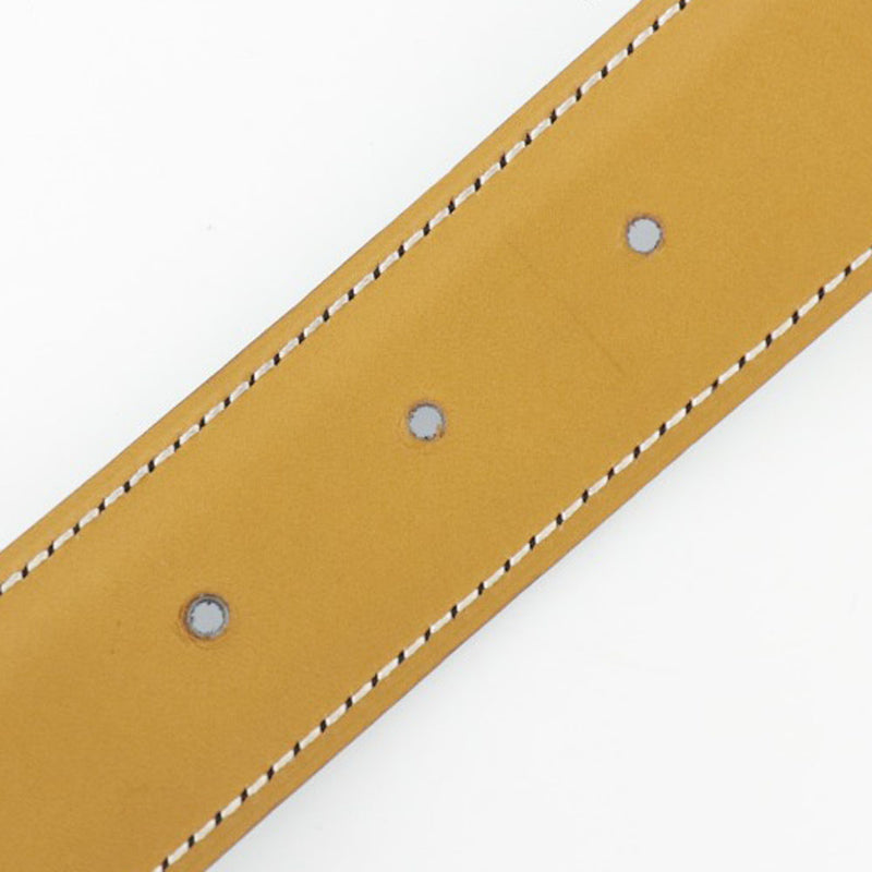 [HERMES] Hermes H Belt Giroche Reversible Box Curf Black/Tea □ G engraved Men's Belt A-Rank