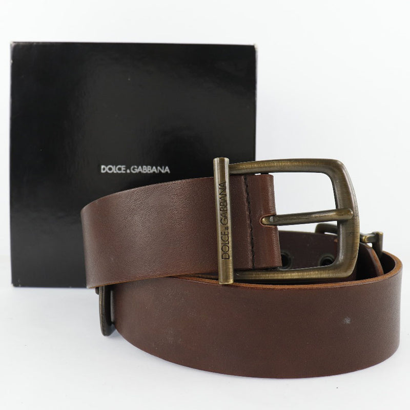 [DOLCE & GABBANA] Dolced Gabbana Leather Tea Men's Belt