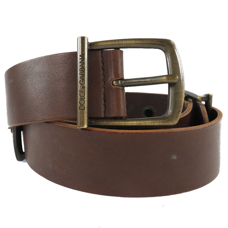 [DOLCE & GABBANA] Dolced Gabbana Leather Tea Men's Belt