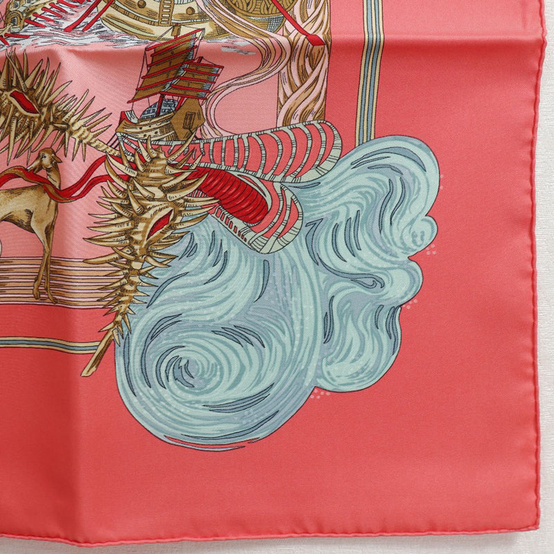 極美品 エルメス シルクスカーフ 絹糸の赴くままに ピンク ヴィンテージ 春色レディース