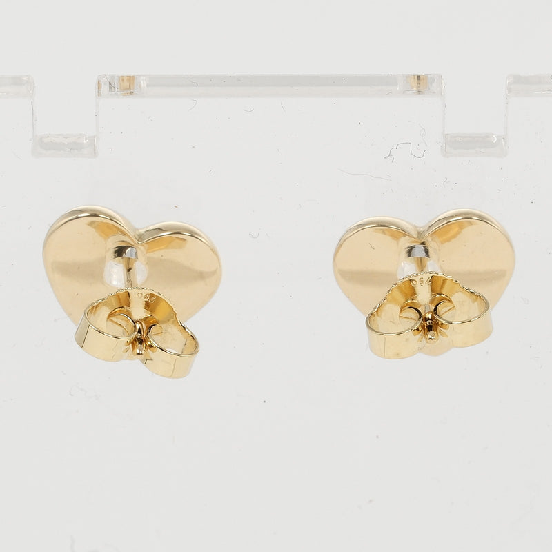 [Tiffany & Co.] Tiffany 
 하트 귀걸이 
 K18 옐로우 골드 약 4.92g 심장 숙녀 A+순위