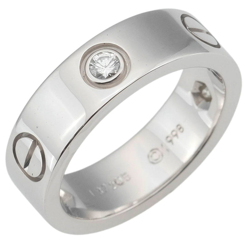 【CARTIER】カルティエ
 ラブリング 11号 リング・指輪
 8.46g K18ホワイトゴールド×3P ハーフ ダイヤモンド 約8.46g love ring レディースA+ランク