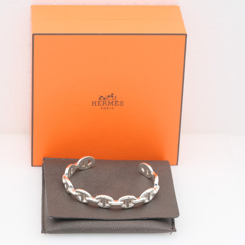 [Hermes] Hermes Shaene Dancle Anchen St Bangle Silver 925 Ladies Bracelet A Rank