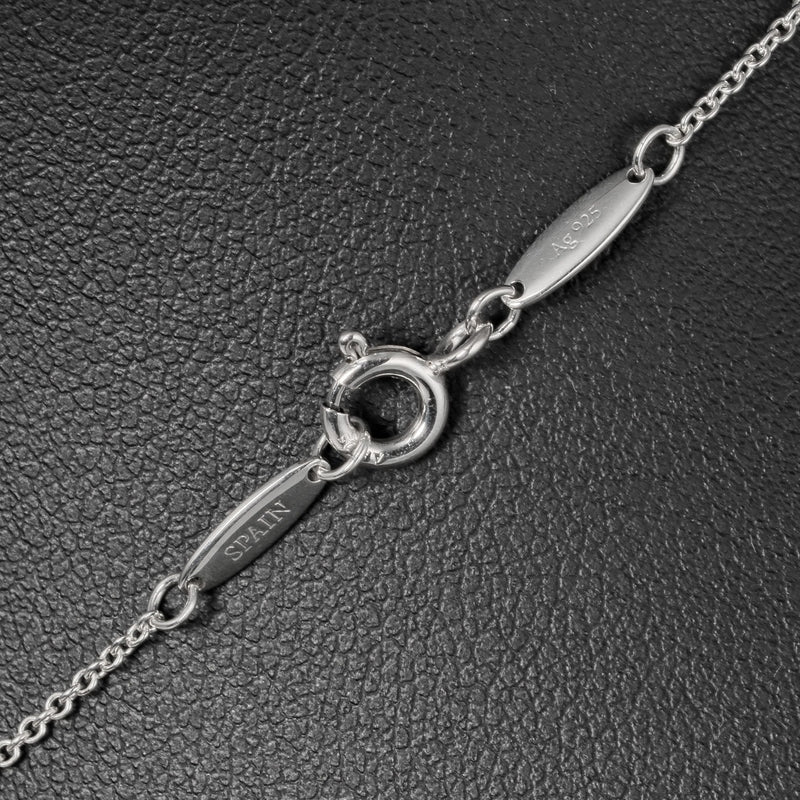 Tiffany & CO 925 Elsa Peretti Large Sterling Silver Open Heart Necklace  SPAIN | eBay