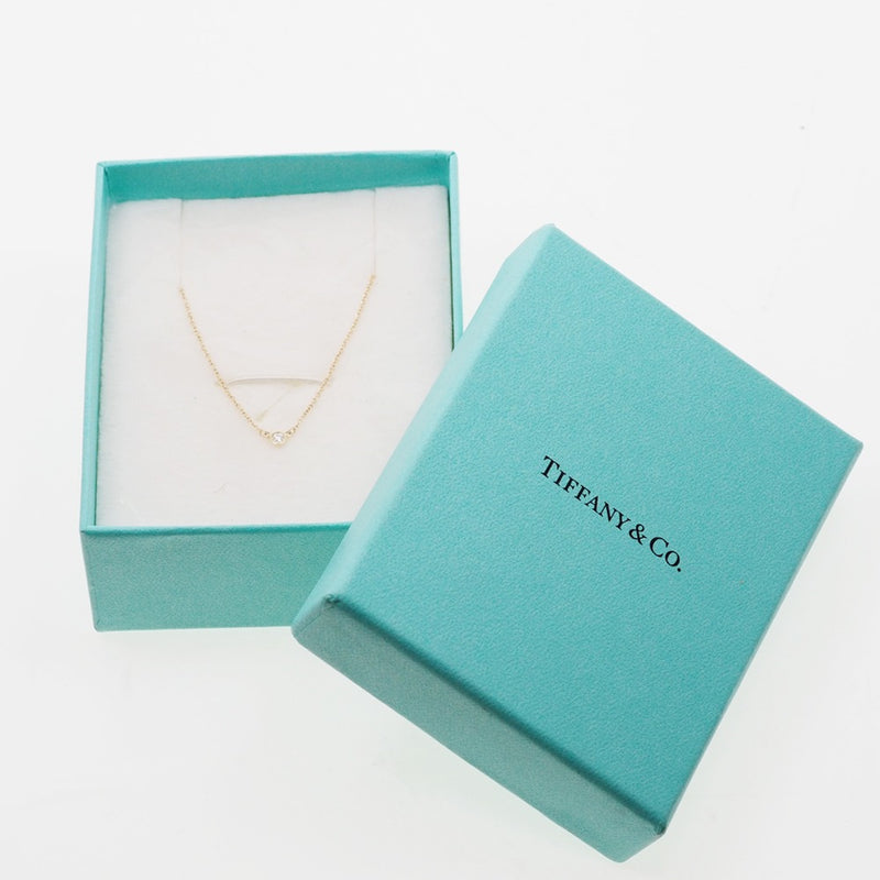 [TIFFANY & CO.] Tiffany Vizer Yard K18 Yellow Gold x Diamond Ladies Necklace A+Rank