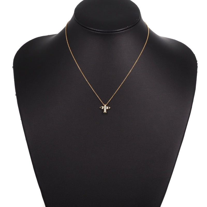 [TIFFANY & CO.] Tiffany Bird Cross Elsa Peletti K18 Yellow Gold Ladies Necklace A+Rank