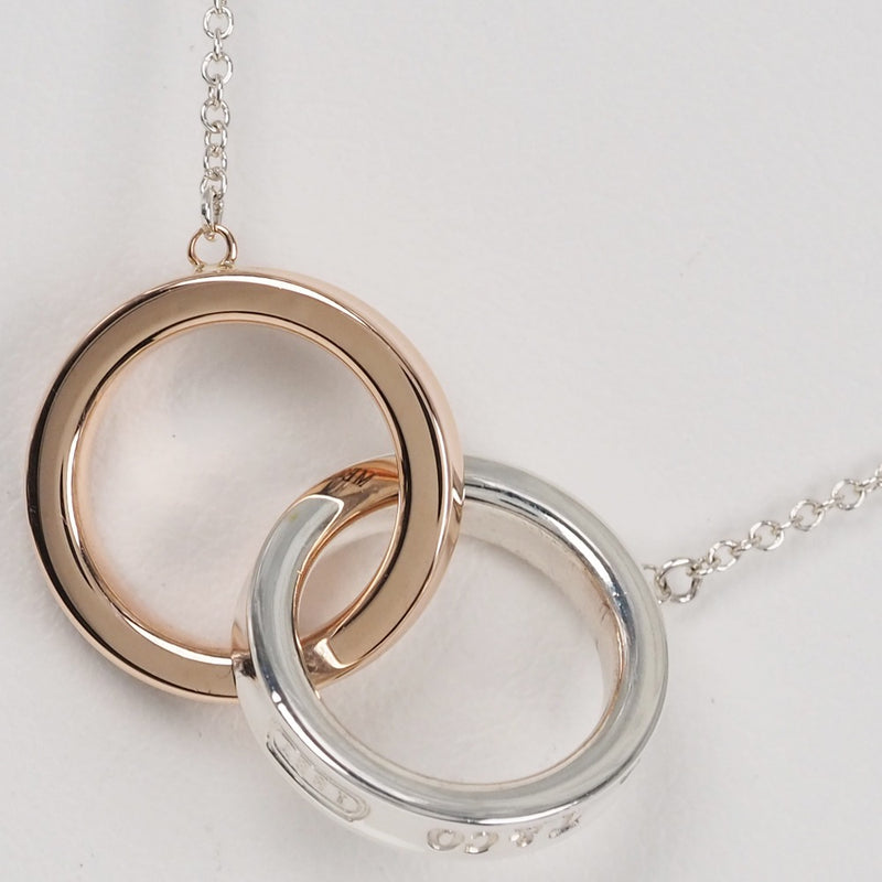 [Tiffany＆co。]蒂法尼（Tiffany）1837互锁圆银925×lved金属金女士项链