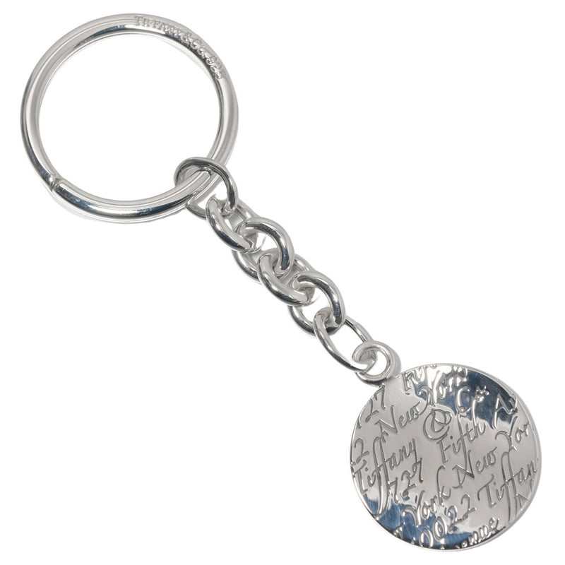 [TIFFANY & CO.] Tiffany Notes Round Silver 925_ Keychain A Rank
