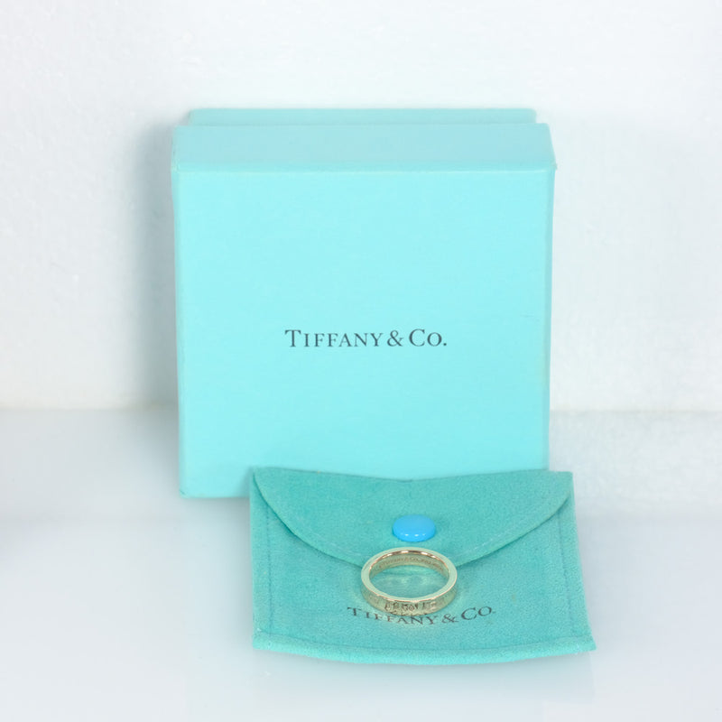 [TIFFANY & CO.] Tiffany 1837 Lved Metal No. 9 Ladies Ring / Ring A+Rank