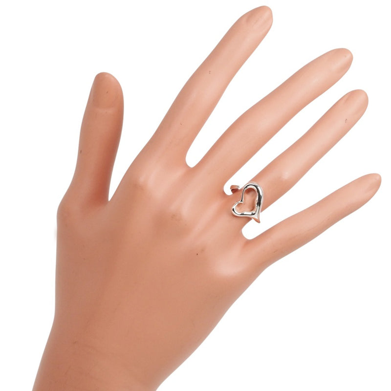 [Tiffany & Co.] Tiffany Open Heart Elsa Peletti Silver 925 7 Ladies Ring / Ring a Rank