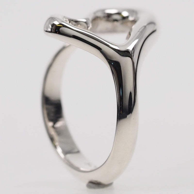 [Tiffany & Co.] Tiffany Open Heart Elsa Peletti Silver 925 7 Ladies Ring / Ring a Rank