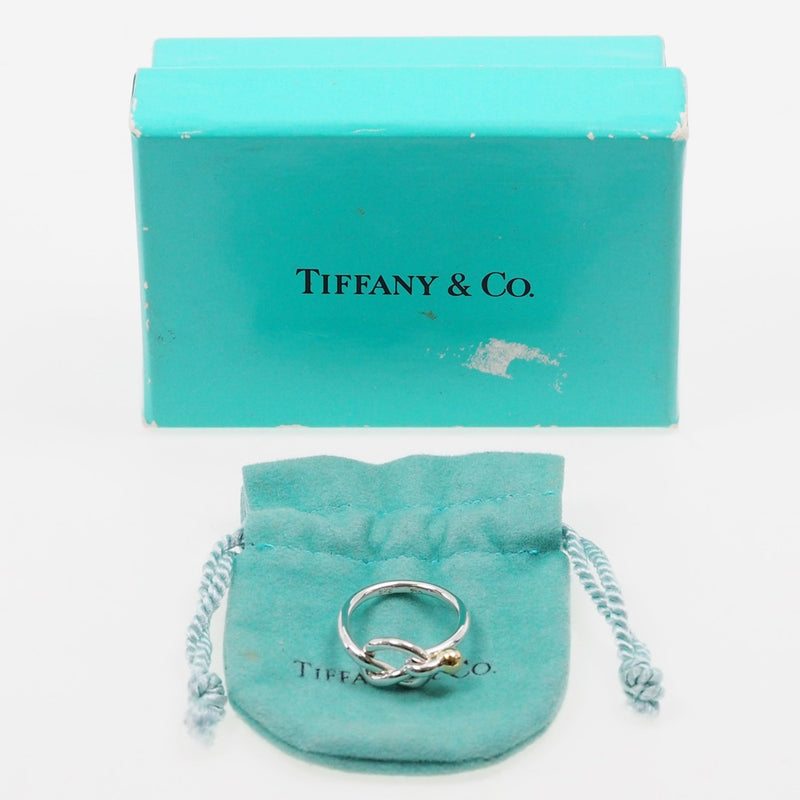 Tiffany＆Co。]蒂法尼Love Knot No. 7 Ring / Ring 复古银925 x K18金