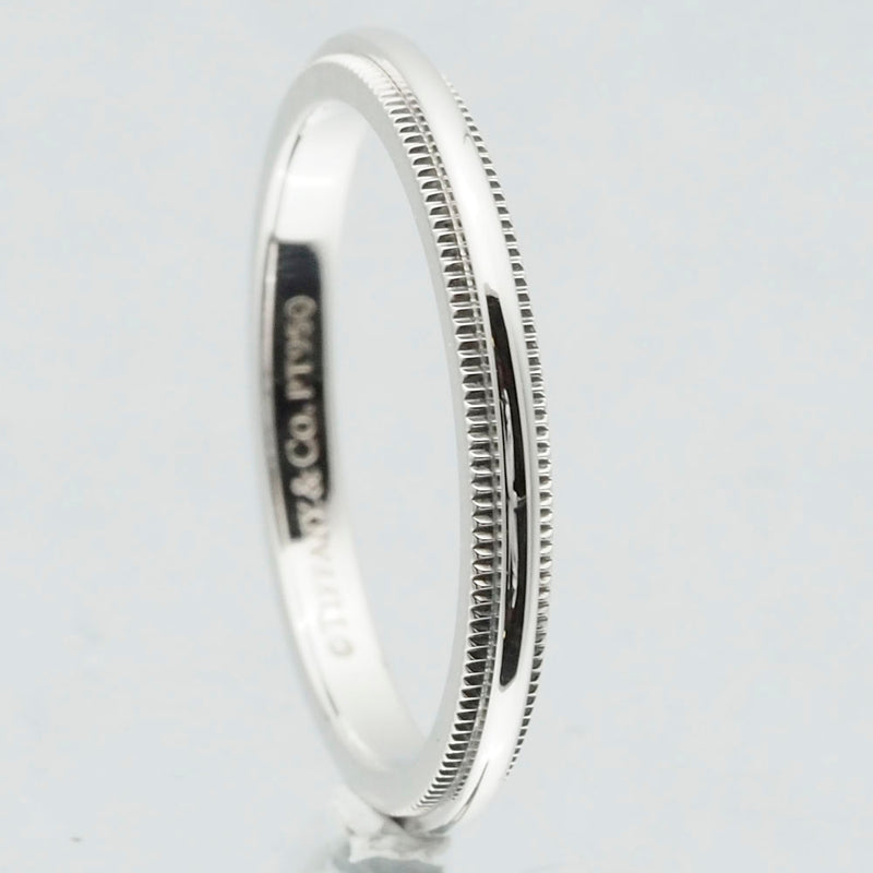 [TIFFANY & CO.] Tiffany Milgrein Band 2mm PT950 Platinum 11 Ladies Ring / Ring A+Rank