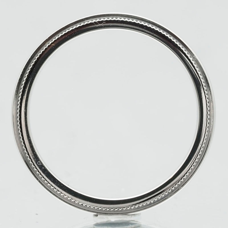 [TIFFANY & CO.] Tiffany Milgrein Band 2mm PT950 Platinum 11 Ladies Ring / Ring A+Rank