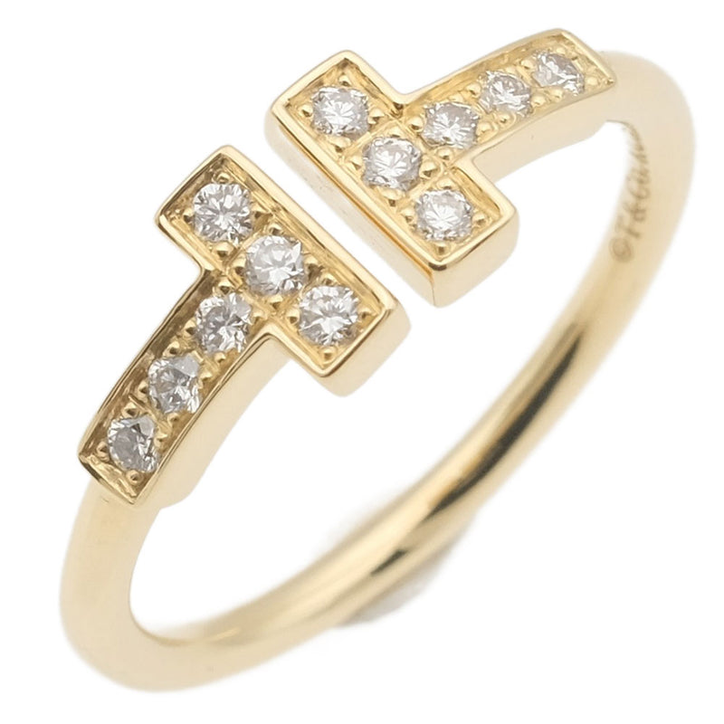 【TIFFANY&Co.】ティファニー
 Tワイヤー 12P K18イエローゴールド×ダイヤモンド 6号 レディース リング・指輪
A+ランク
