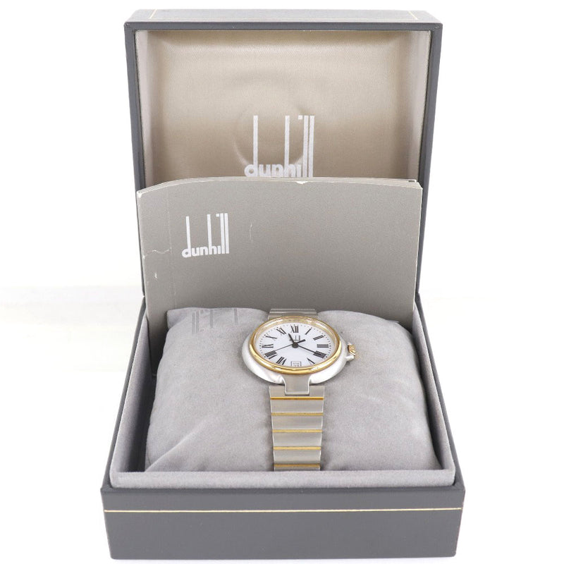 [DUNHILL] Dunhill Millennium Date Stainless Steel Silver Quartz Analog Display Men White Dial Watch