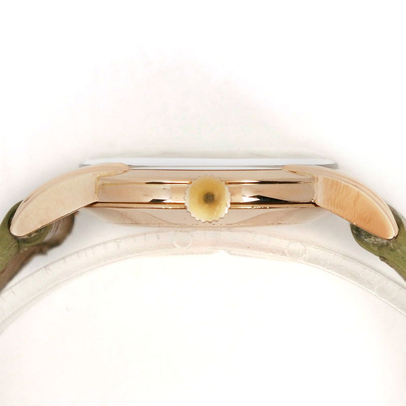 [Rolex] Rolex Precision 115/242 K18 Oro amarillo x cuero oro Rollo humano Mujeres de marcación blanca