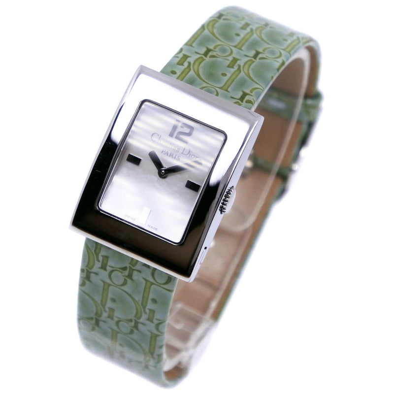 【新品電池】ディオール マリス シェル文字盤 腕時計 シルバー 黄色ベルト
