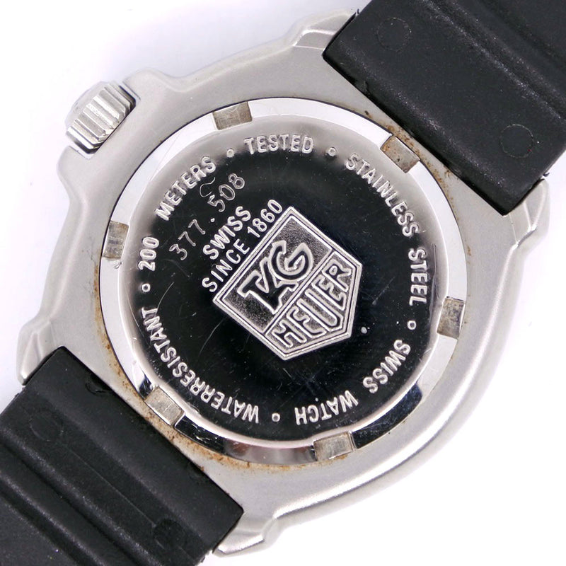 【TAG HEUER】タグホイヤー
 フォーミュラー1 プロフェッショナル 377.508 ステンレススチール×ラバー シルバー クオーツ アナログ表示 レディース 黒文字盤 腕時計
A-ランク