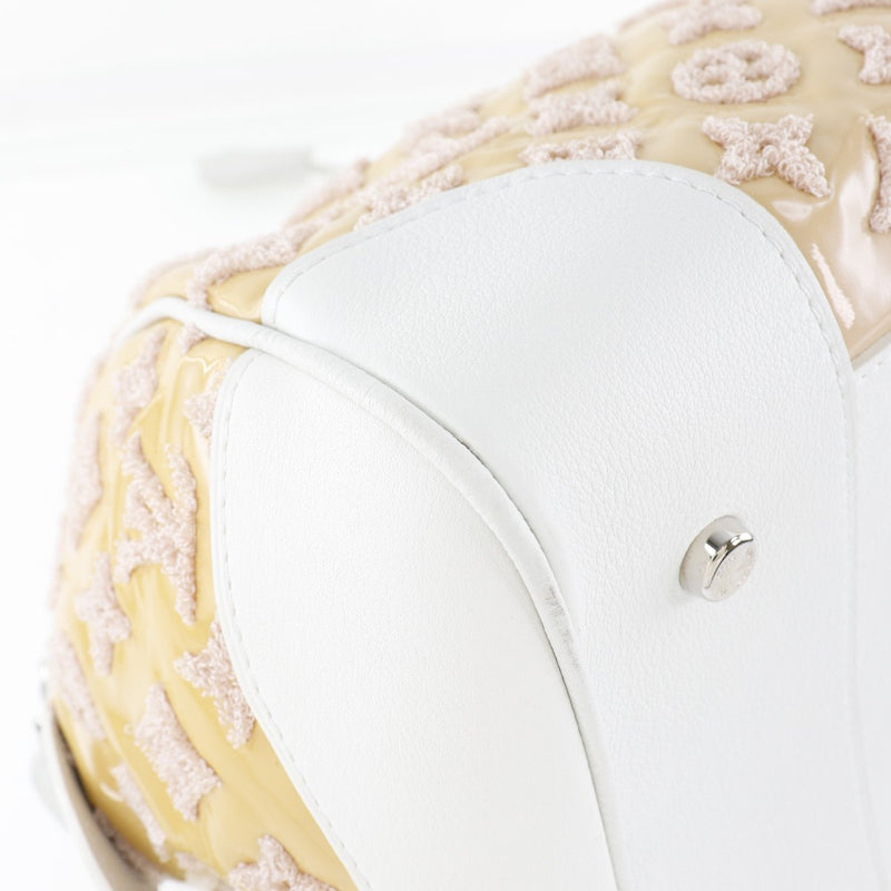 [Louis Vuitton] Louis Vuitton Spidiround Monogram Building 2012 Collection M40704 Patente de cuero x cuero rosa beige TJ0132 Handpal de mujeres grabadas