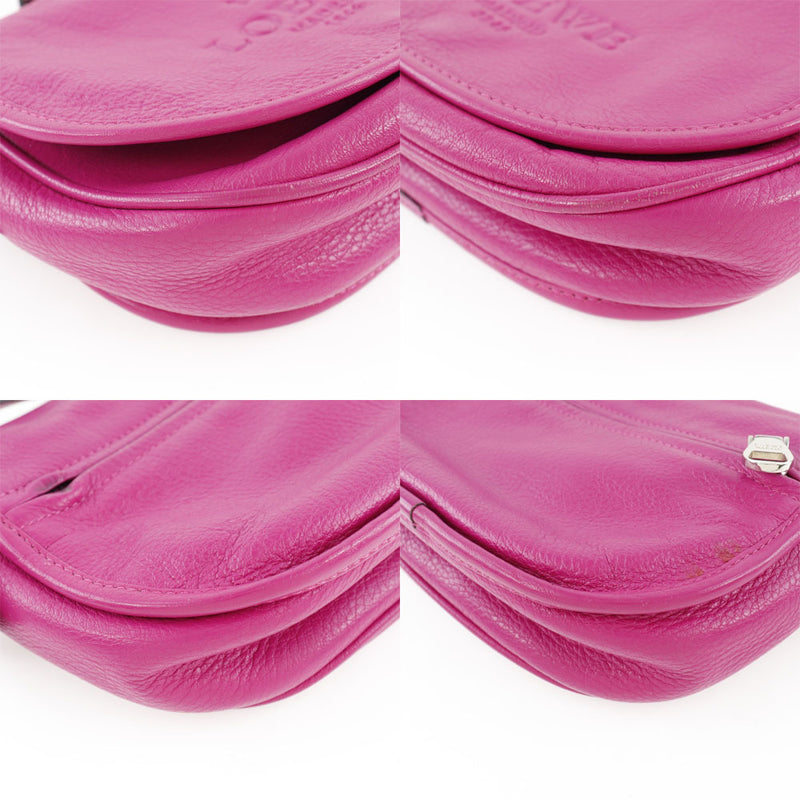 [LOEWE] Loewe Heritage Calf Pink Ladies Shoulder Bag A-Rank