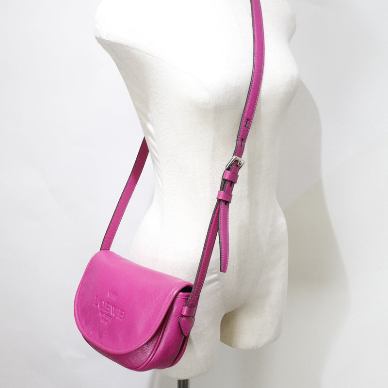 [LOEWE] Loewe Heritage Calf Pink Ladies Shoulder Bag A-Rank