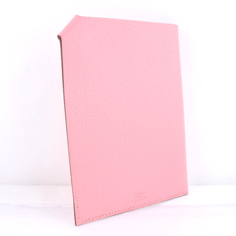 [HERMES] Hermes Talmax PM Vo Epson Pink C engraved Ladies Passport Case A+Rank