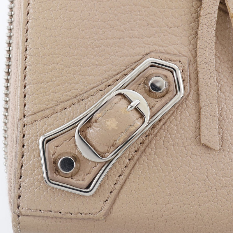 [Balenciaga] Balenciaga Classic Continental Zip Long Wallet 390187 Gatskin Beige Sujido Classic Continental Zip Damas