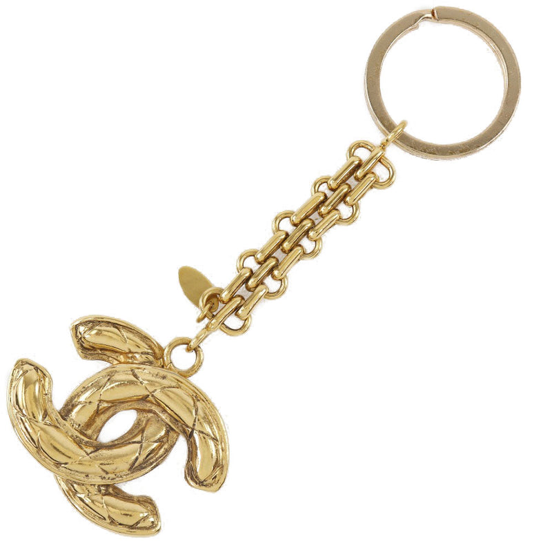 [CHANEL] Chanel Coco Mark Vintage Gold Plated Ladies Keychain