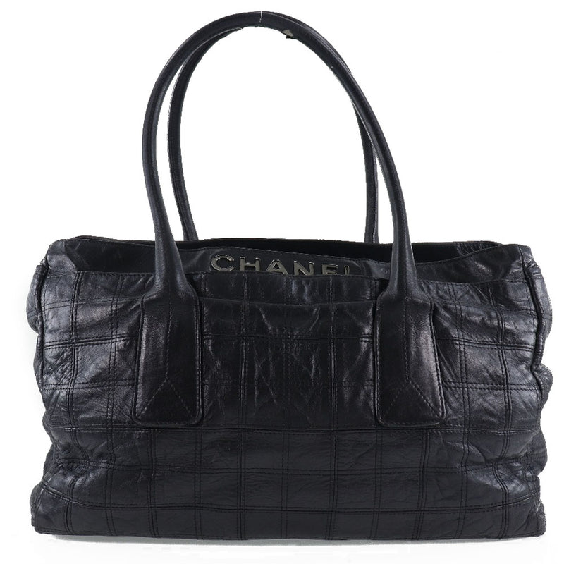 CHANEL】シャネル チョコバー レザー 黒 レディース トートバッグ ...