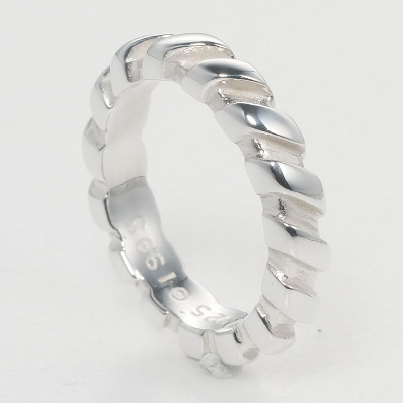 [TIFFANY & CO.] Tiffany Twist Vintage Silver 925 11.5 Ladies Ring / Ring A Rank