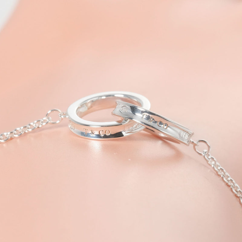 Tiffany & Co Silver Triple Rolling Interlocking Bracelet Bangle Rare Gift  Pouch