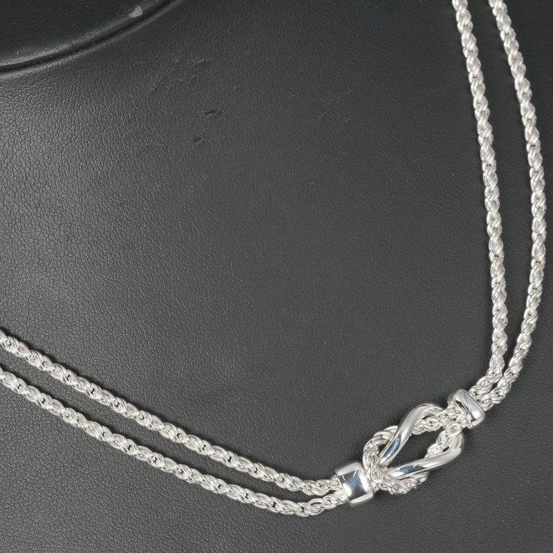[Tiffany & Co.] Tiffany Double Rope Vintage Silver 925 Ladies Necklace A Rank