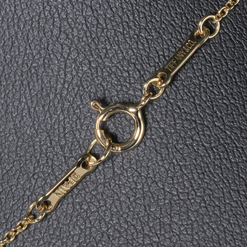 [TIFFANY & CO.] Tiffany Facet Diamond Cut Elsa Pelette K18 Yellow Gold Ladies Necklace A+Rank