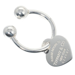 [TIFFANY & CO.] Tiffany Retango Heart Tag Silver 925_ Keychain A-Rank