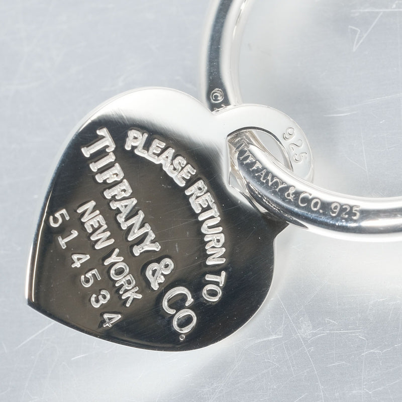 [TIFFANY & CO.] Tiffany Retango Heart Tag Silver 925_ Keychain A-Rank