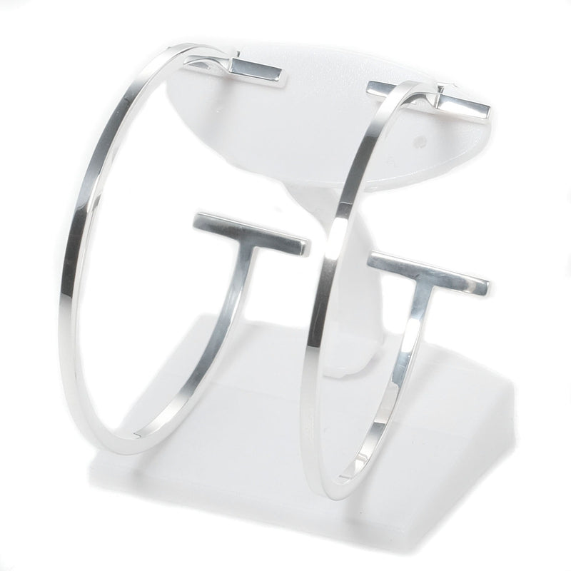 [Tiffany & Co.] Tiffany T Hoop Earrings Silver 925 레이디를 뚫는 순위